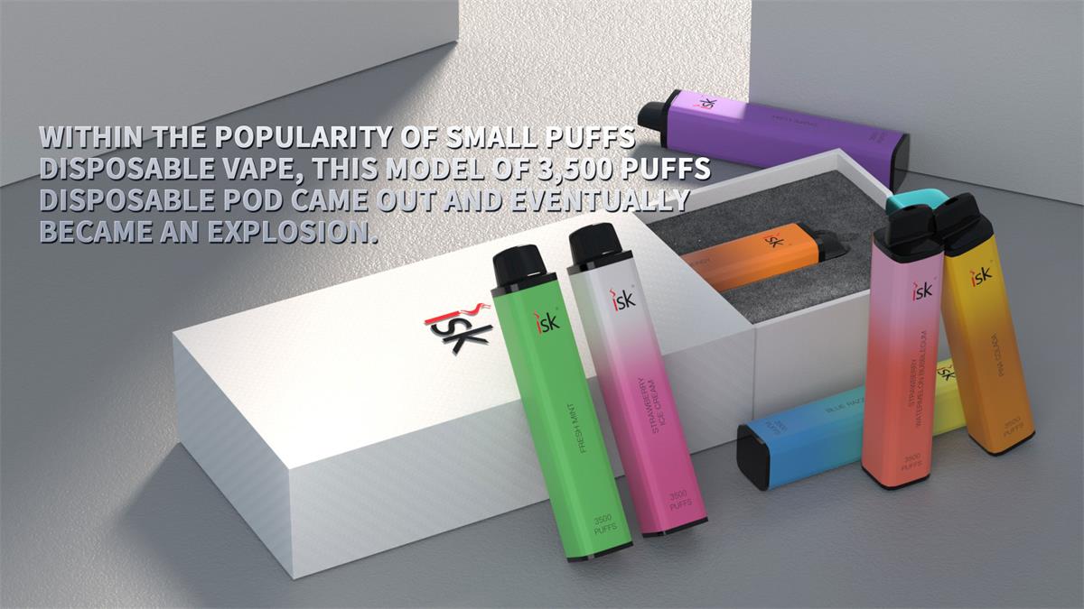 ISK046 3500 Puffs Disposable Vape POD Device Square Mesh Coil