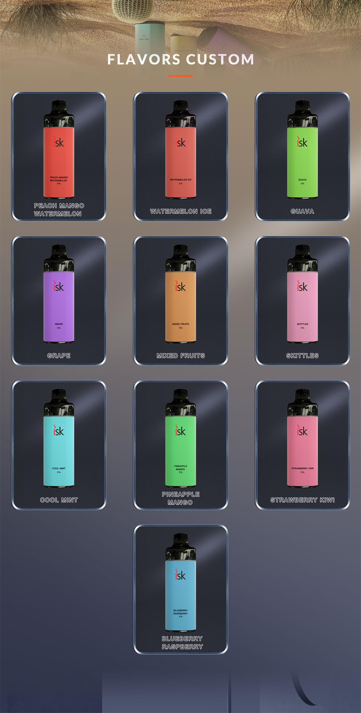 ISK053 15000 Puffs Disposable Vape POD empty Cartridges with adjustable airflow at RDL and MTL